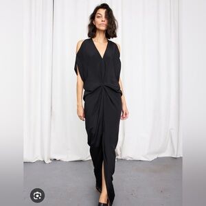 Zero + Maria Cornejo Black Asymmetrical Dress